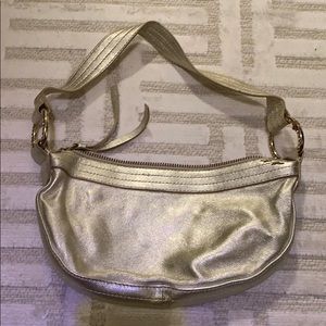 NWOT Express shimmer gold small shoulder bag